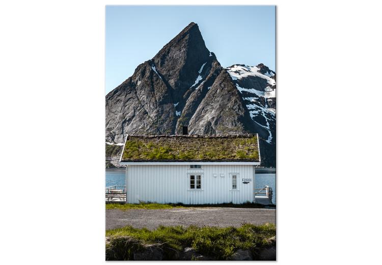 Cottage under the Rock (1-piece) Vertical - landscape with house against mountain backdrop