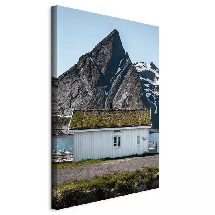 Cottage under the Rock (1-piece) Vertical - landscape with house against mountain backdrop