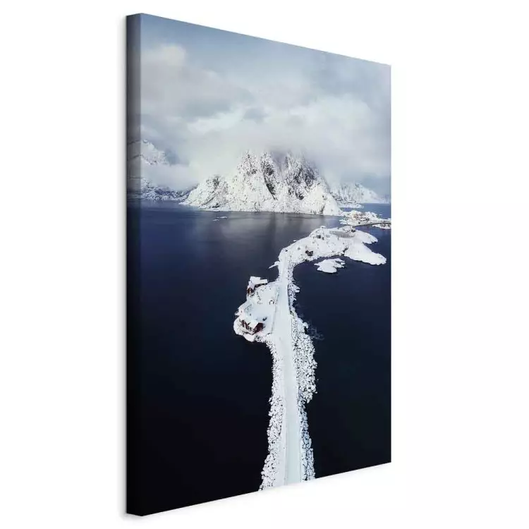 Quiet Harbor (1-piece) Vertical - water and clouds in winter landscape