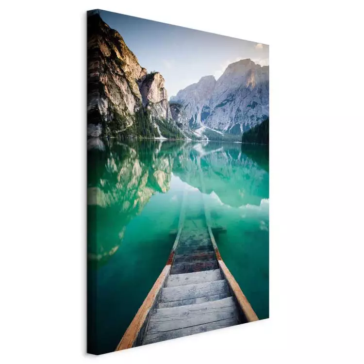 Beginning of Adventure (1-piece) Vertical - old stairs and mountain landscape