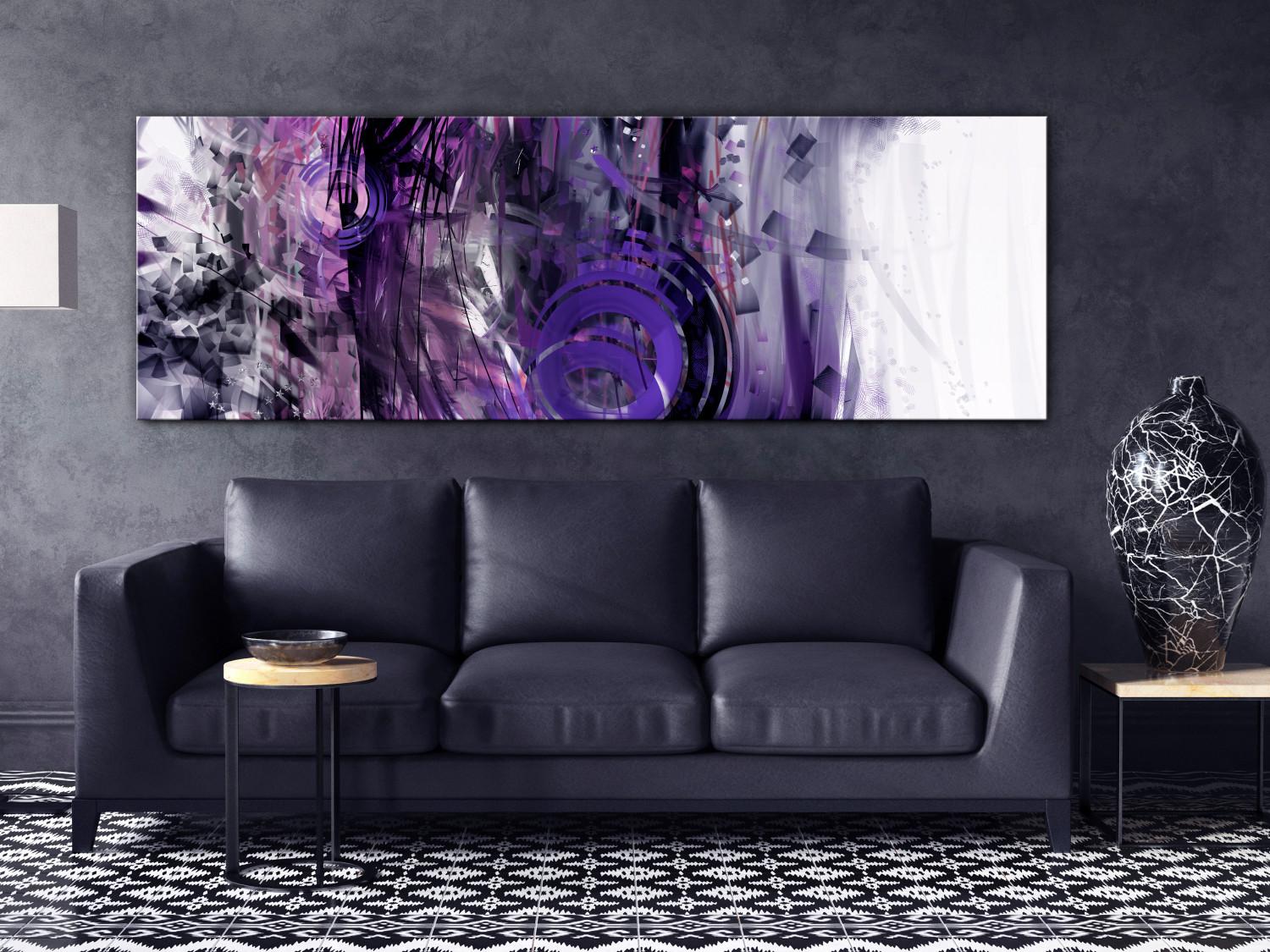 Canvas Purple Swirl (1-piece) Narrow - modern abstraction