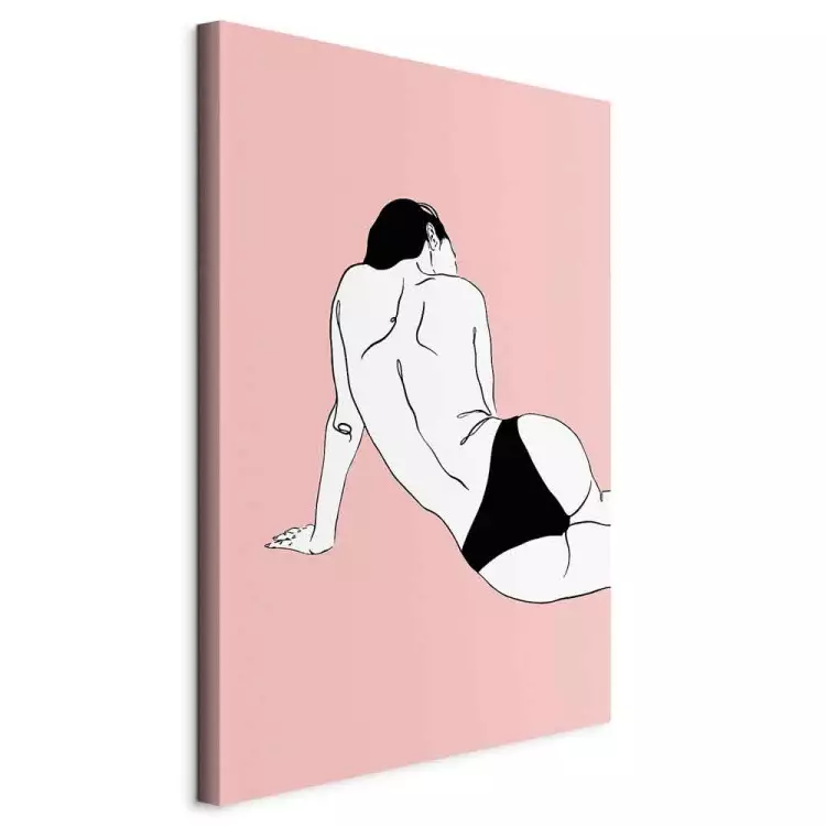 Female Body (1-piece) Vertical - inverted figure on pink background
