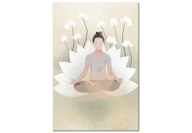 Love Yoga (1-piece) Vertical - floral composition in Zen style
