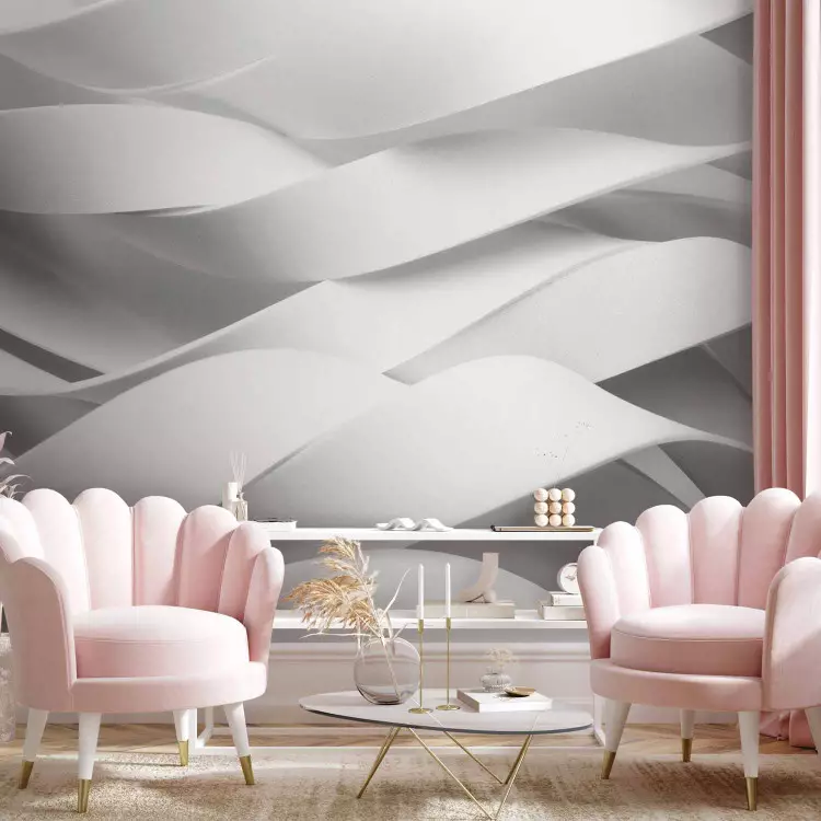 Wall Mural Stripes with stripes - Abstract kept in white
