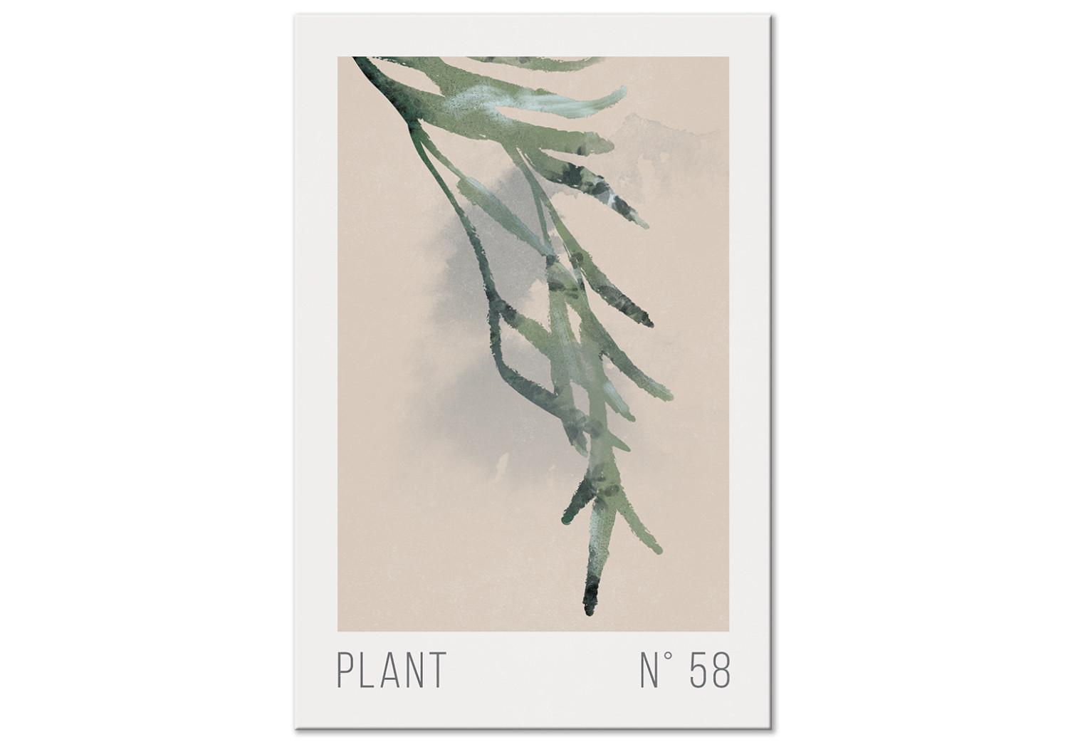 Canvas Plant Number 58 (1-piece) Vertical - landscape with plant motif