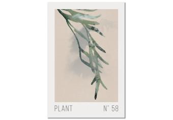 Canvas Plant Number 58 (1-piece) Vertical - landscape with plant motif