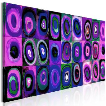 Canvas Vasyl's Purple Circles (1-piece) Narrow - modern abstraction