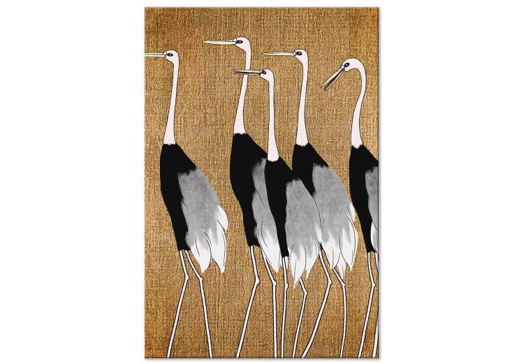 Asian Cranes (1-piece) Vertical - birds in Japanese style