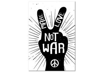 Canvas Not for War (1-piece) Vertical - black and white sign with text