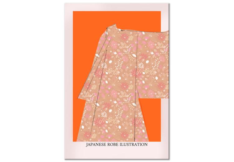 Japanese Kimono (1-piece) Vertical - text and Zen-style clothing