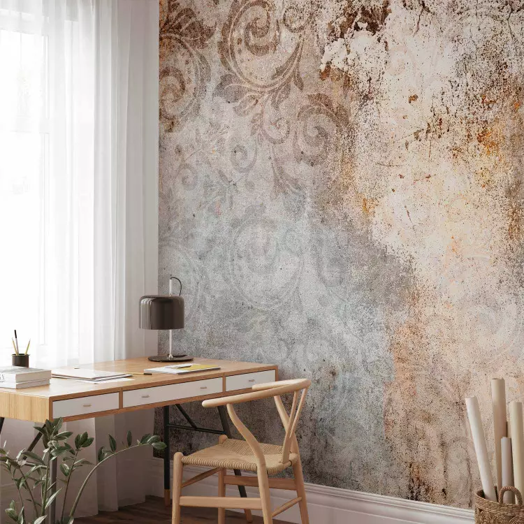 Wall Mural Mixed composition - oriental patterned background with retro texture