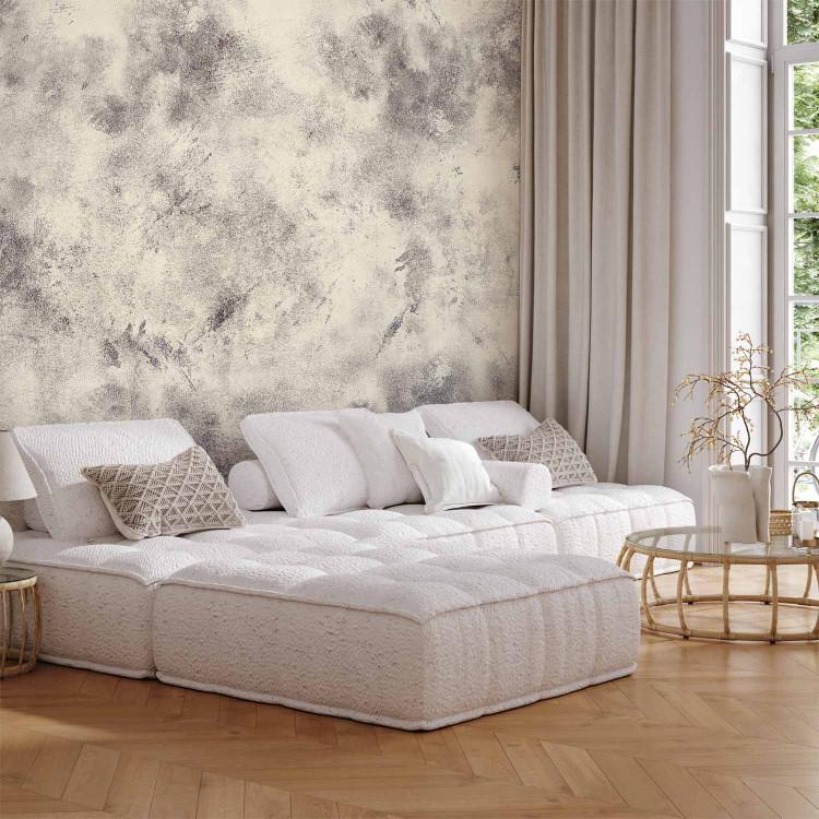 Wall Mural Time expression - background with minimalist abstraction with greyish pattern