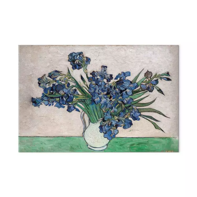 Iris Vase (1-piece) Wide - flowers in the style of Vincent van Gogh