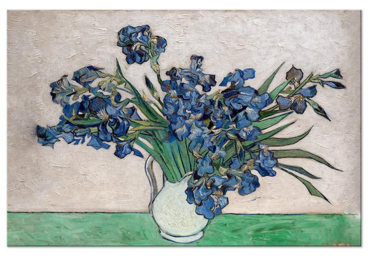 Iris Vase (1-piece) Wide - flowers in the style of Vincent van Gogh