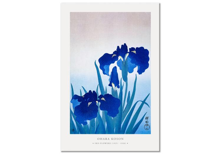 Blue Irises (1-piece) Vertical - blue blossoming flowers