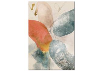 Canvas Rounded Shapes (1-piece) Vertical - abstraction in pastel colors
