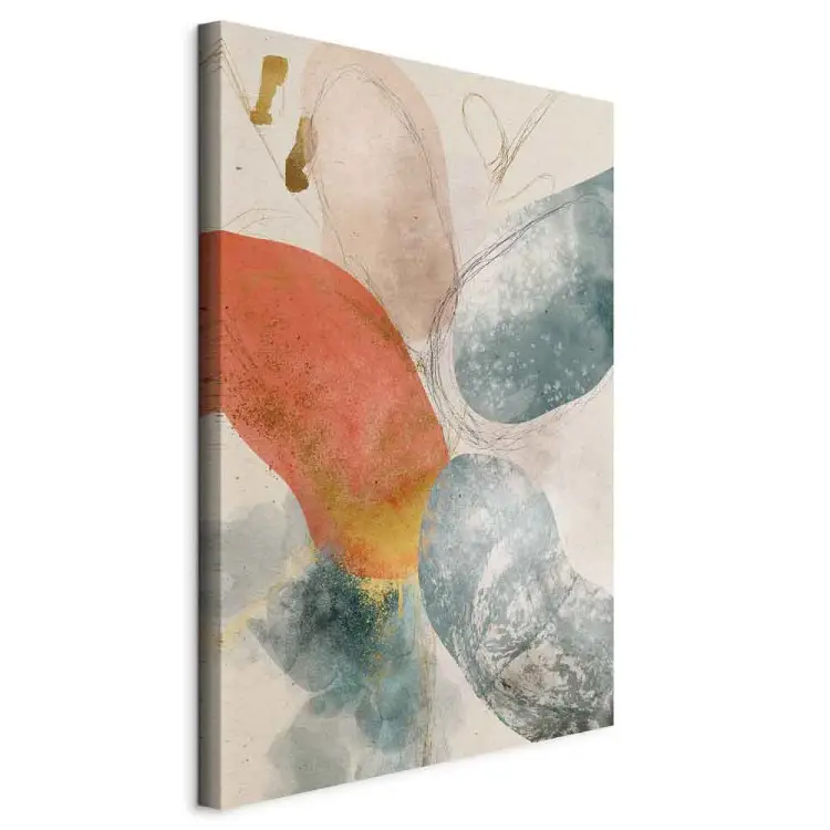 Rounded Shapes Vertical - abstraction in pastel colors