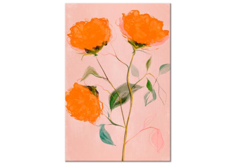 Orange Flowers (1-piece) Vertical - three roses in bloom
