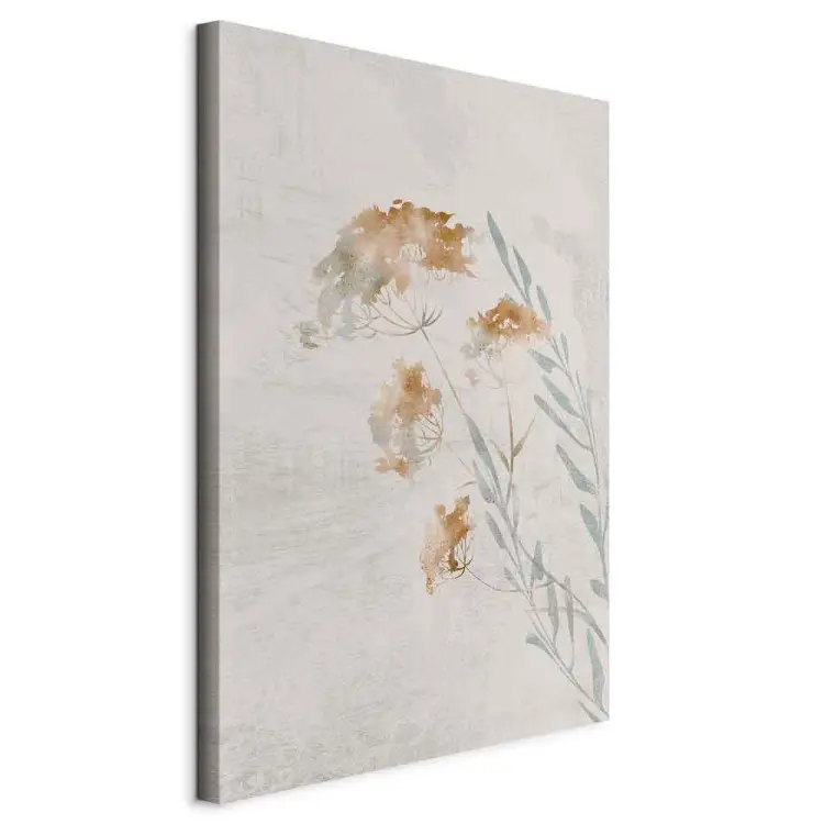 Spring Branches Vertical - plant landscape on a beige background