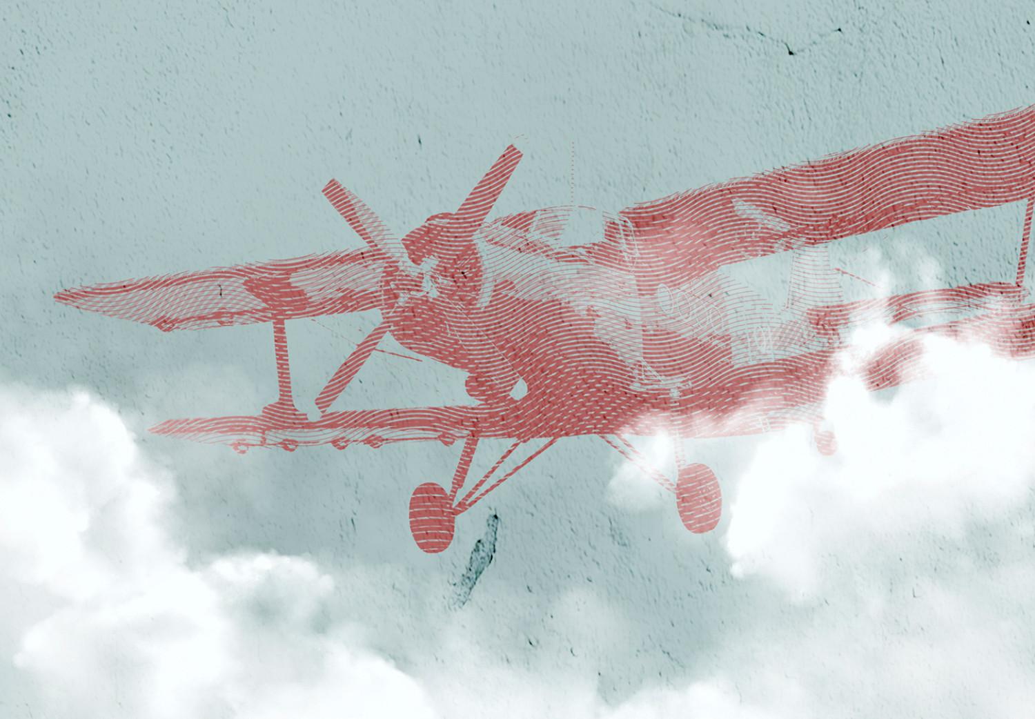 Wall Mural Dream of a little pilot - planes in the sky with clouds and birds for children