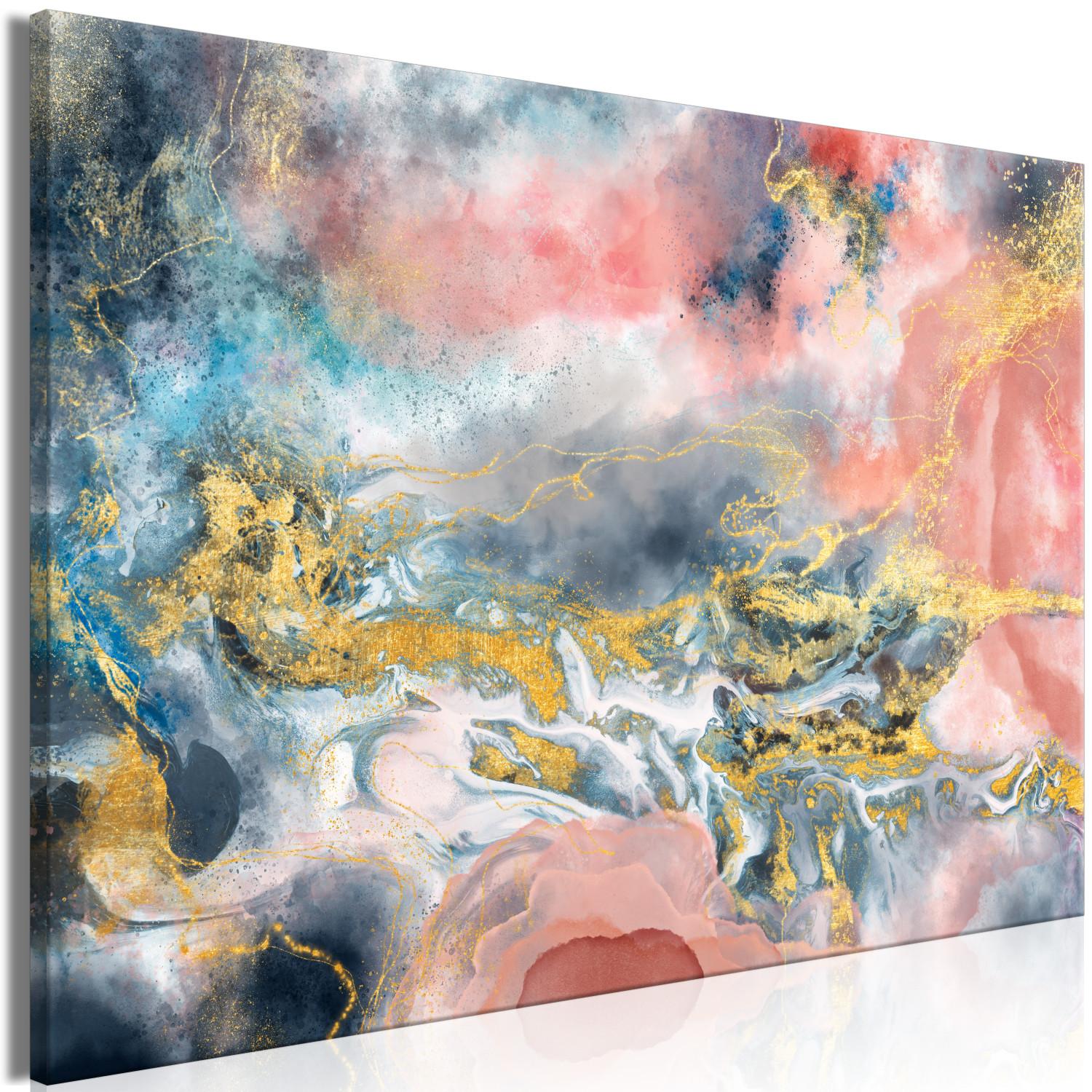 Canvas Contemplative Wind (1-piece) Wide - artistic colorful abstraction