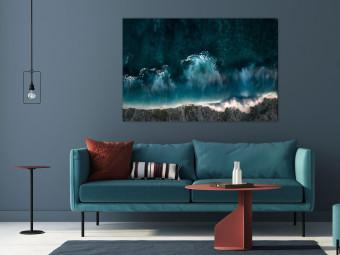 Canvas Great Water Wave (1-piece) Wide - sea viewed from a bird's eye perspective