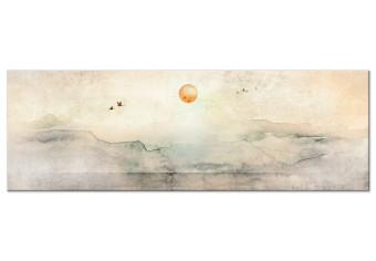 Canvas Silent Departure (1-piece) Narrow - landscape with flying birds