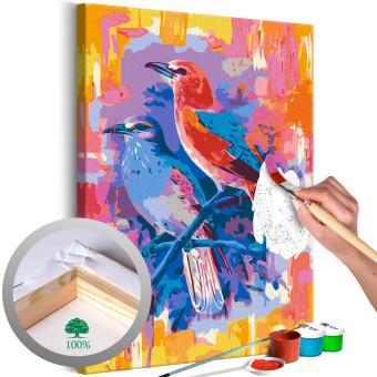 Paint by Number Kit Red Bird and Blue Bird