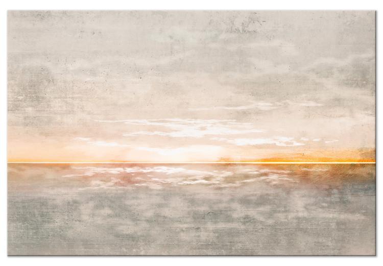 Canvas Print Sunset - A Minimalist Sea Landscape on a Blurred Background