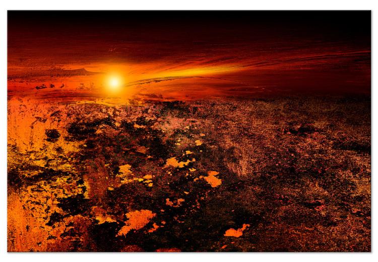Landscape (1-piece) - view of the sunset and blood-red sky