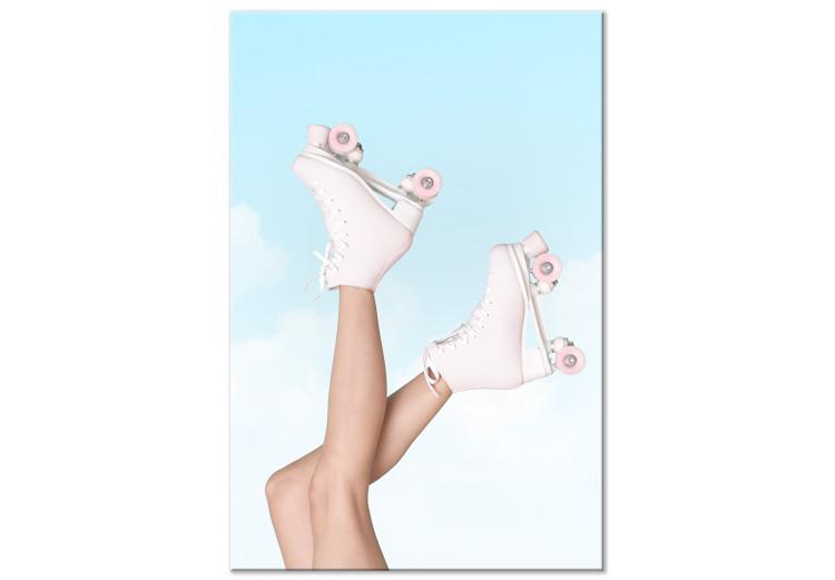 Roller Skates Against Blue Sky (1-piece) - woman's legs up in the air