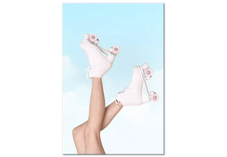 Roller Skates Against Blue Sky (1-piece) - woman's legs up in the air