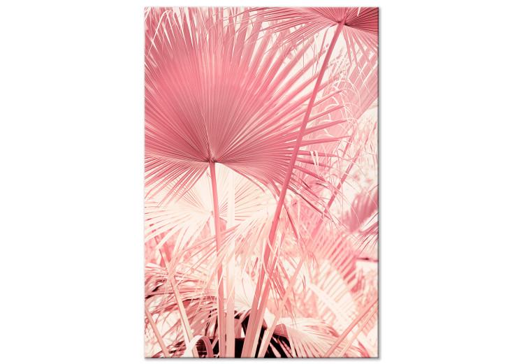 Summer Pink Palms (1-piece) - landscape with leaves in Miami Vibe style