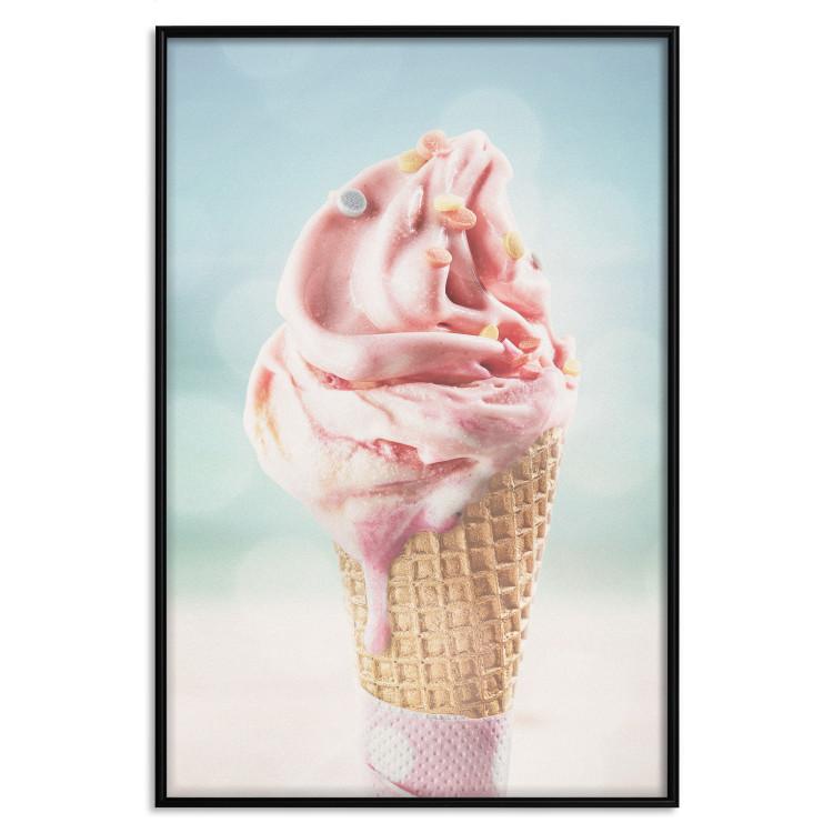 Poster The Taste of Summer - Sweet Ice Cream in Pastel Colors on the Sea and Beach
