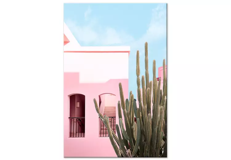 Miami Cactus (1-piece) - pink architecture in a holiday landscape