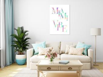 Canvas Miami Vibe Sign (1-piece) - colorful holographic text in English