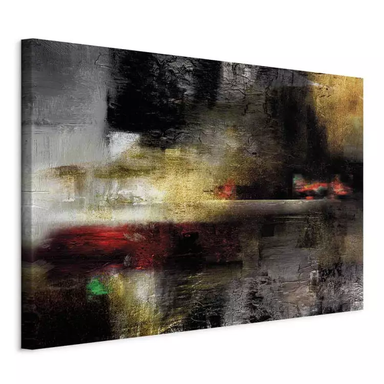 Abstract Landscape (1-part) - Golden Horizon with a Touch of Purple