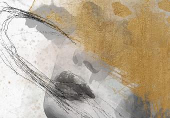 Canvas Golden Sigh (1-part) - Abstract Portrait of a Woman's Face