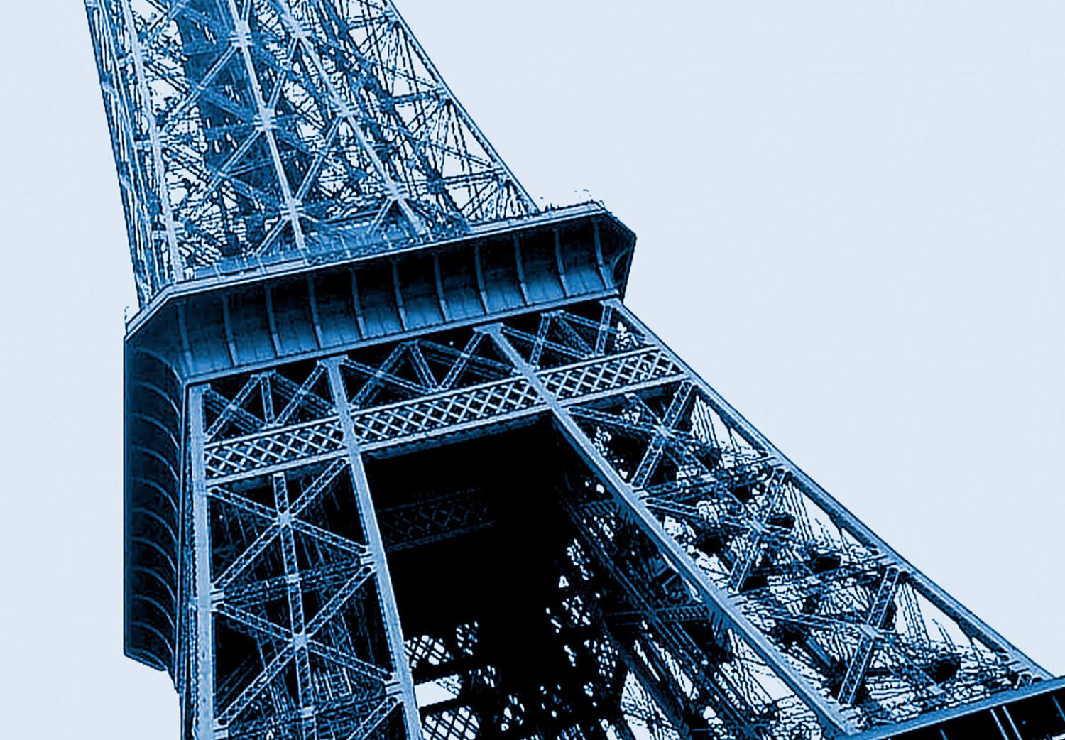 Poster Paris Collage - Three Photos of the Eiffel Tower in the National Colors of France