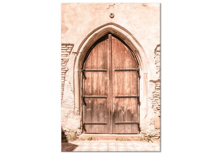 Mysterious Gates (1-piece) - urban landscape with a wooden gate
