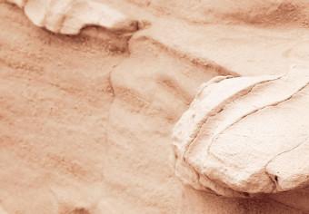 Poster Rock Texture - Photo Showing a Fragment of a Sand Formation