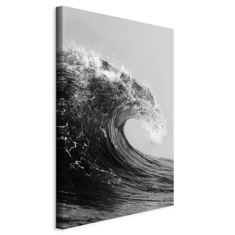Sea in Black and White - unique seascape with a wave