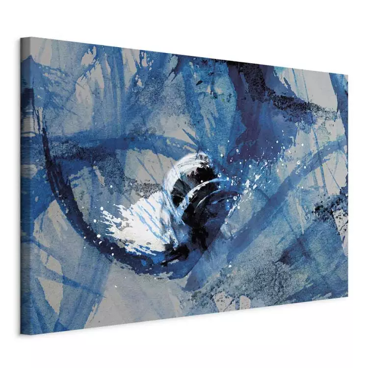 Blue Dynamics - Abstract Composition of Paint Spots