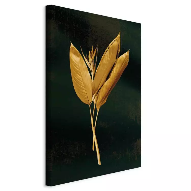 Bouquet of Leaves (1-piece) - landscape with golden foliage on a black background