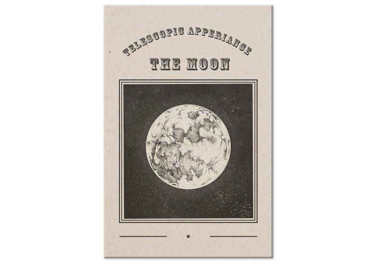 Canvas Print Moon View - Graphics Stylized as an Old Engraving From the Album