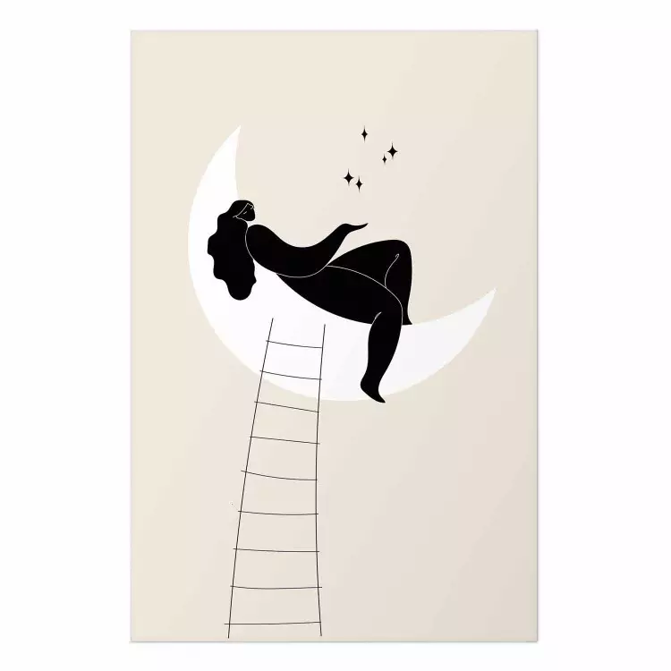 Poster Ladder to the Moon - Girl From the Moon Charms the Stars