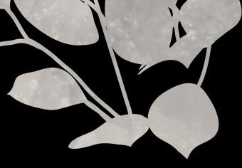Canvas Eucalyptus Twigs - Minimalist Plants on a Dark Background
