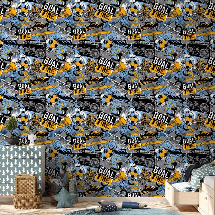 Wallpaper Football - Youth Sports Theme for a Boy’s Room