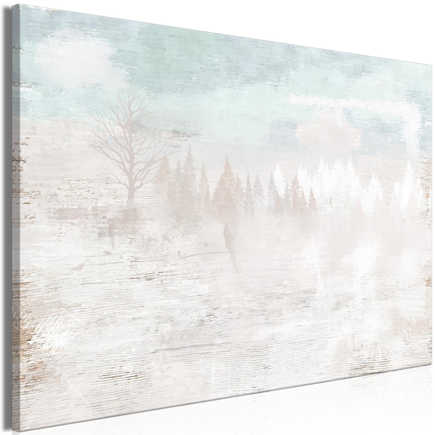 Canvas Calm Trees - Winter Landscape Painted in Soft Colors