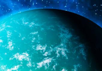 Canvas Blue Planet - Dark Space Graphics